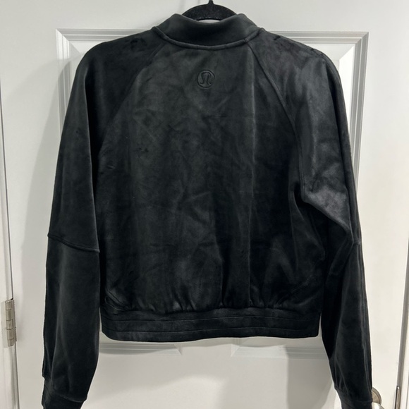 Lululemon Black Velvet Jacket Scuba | Lululemon Jacket | Black Velvet Jacket - Picture 8 of 10